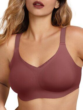 Women No Underwire Bra Comfy Seamless Bras Full Coverage Mesh Bralette